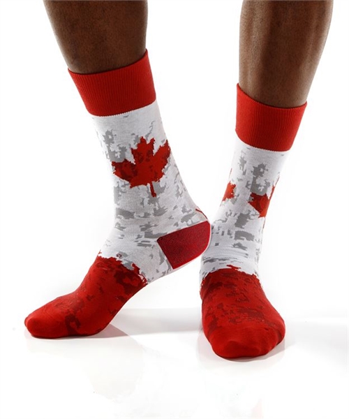 YoSox Socks Men's Crew Canada Proud Maple Leaf