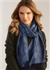 Charlie Paige Floral pattern navy scarf