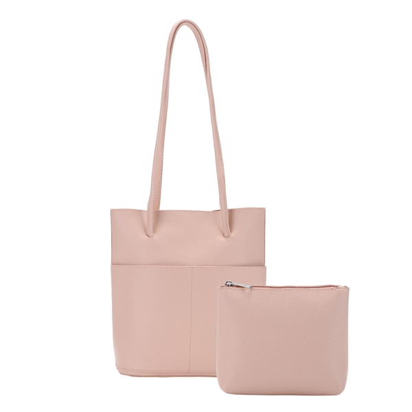 Tote Bag with Inside Pouch Pink