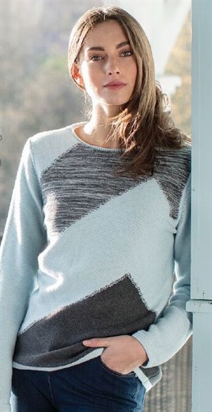Cotton Ice Blue Charcoal Sweater