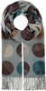Scarf Cashmink Oversized Divided Dots Turquoise