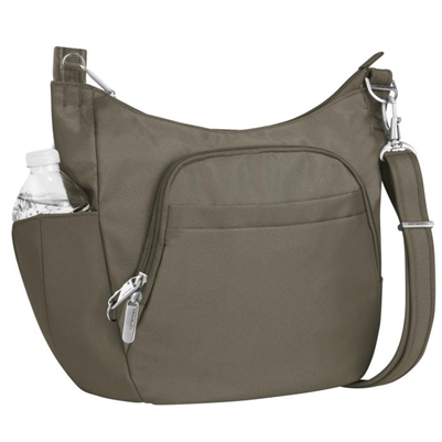 Travelon Anti-Theft Classic Crossbody Bucket Bag Nutmeg