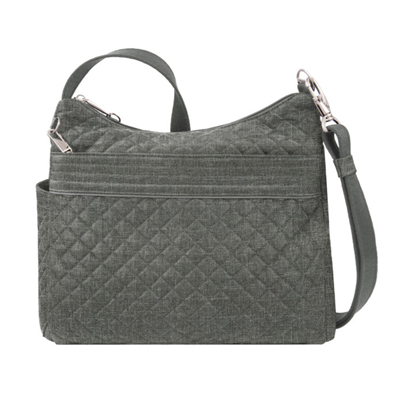 Travelon Anti-Theft Boho Square Crossbody Grey Heather