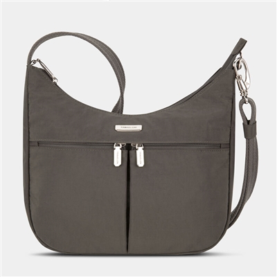 Travelon Anti-Theft Essentials Small Hobo Crossbody Smoke