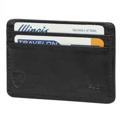 Travelon RFID Blocking Men's Leather Card Sleeve