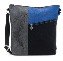 Jak's Cactus Crossbody Bag Feather Music Notes Blue