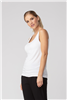 Bamboo Shelf Bra Tank White