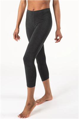 Bamboo Leggings Capri Charcoal