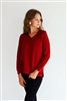 Bamboo Fleece Pullover Sweatshirt Ruby Red