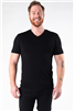 Bamboo T-shirt Men's V Neck Short Sleeve Black