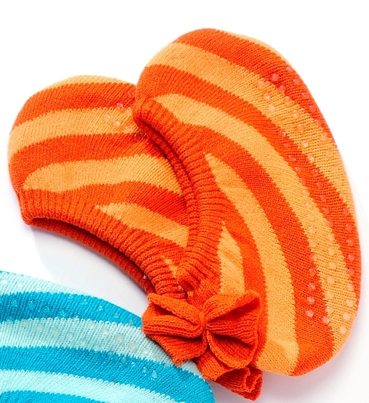 Slipper Socks with ABS Gripping Sole Orange