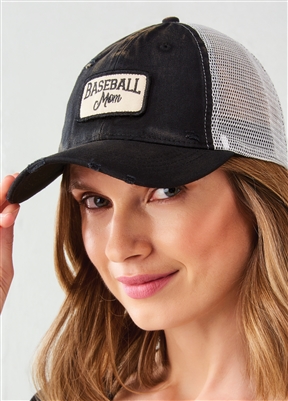 Distressed Women's Mesh Baseball Hat Baseball Mom