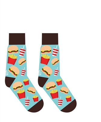 YoSox Socks Men's Crew Burger and Fries