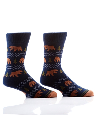 YoSox Men's Crew Socks Bears