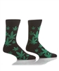 YoSox Socks Men's Crew Happy Marijuana Leaf