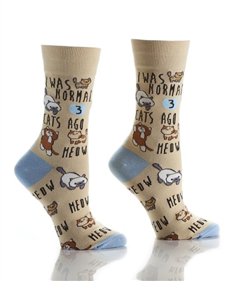 YoSox Socks Women's Crew Cat Lady