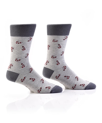 YoSox Socks Men's Crew Candy Cane Mini