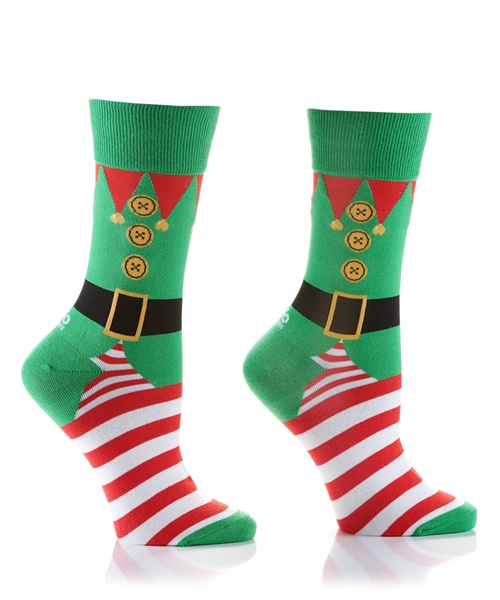 YoSox Women's Crew Socks Santa's Helper