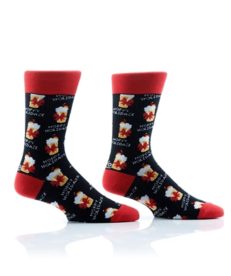 YoSox Men's Crew Socks Happy Holidaze