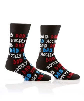 YoSox Men's Crew Socks Hockey Dad