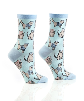 YoSox Women's Crew Socks Cats