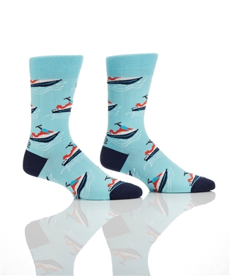 YoSox Men's Crew Socks Jetski