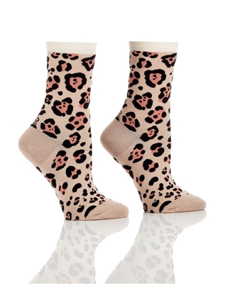 YoSox Women's Crew Socks Leopard Skin