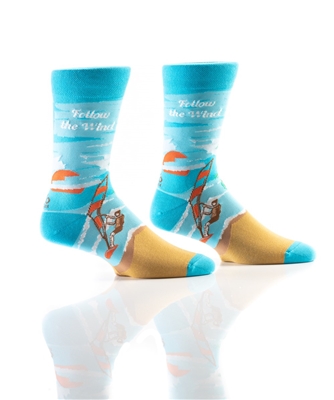 YoSox Men's Crew Socks Windsurf