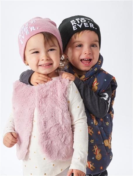 Best Kid Ever Beanie Kids Hat Pink or Black OS