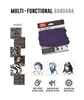 Bandana Multi-functional Set of 6 Black and White Stamping Design