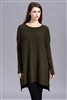 Cotton Popcorn Tunic Olive One Size