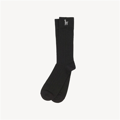Alpaca Unisex Everyday Socks Black