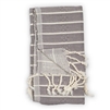 Turkish Hand Towel Bamboo Stripe Slate