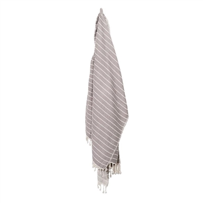 Turkish Towel Bamboo Stripe Slate