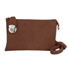 Convertible Clutch Crossbody Bag Linen Brown