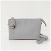 Crossbody Clutch Handbag Light Grey