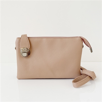 Convertible Clutch Crossbody Bag Nude