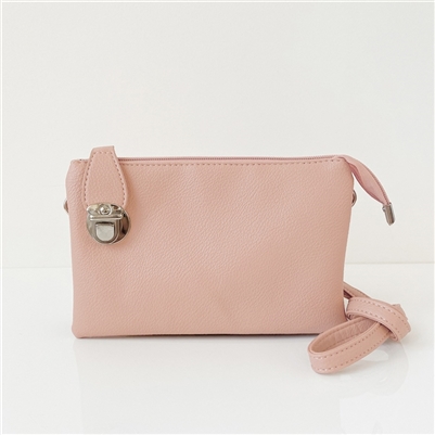 Convertible Crossbody Clutch Handbag Pink