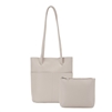 Tote Bag with Inside Pouch Beige