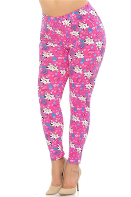 Pink Puppy Dogs Soft Leggings L/XL