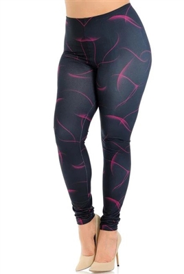 Fuchsia Mist Creamy Soft Leggings Black S/M