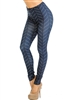 Vertical Swirl Graphic Double Brushed Leggings Charcoal - S/M