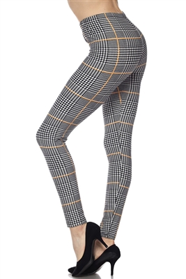 Brushed Soft Houndstooth Leggings L/XL