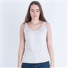 Scoop Neck Gathered Tank Grey