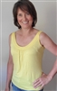 Scoop Neck Gathered Tank Yellow