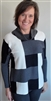 Cotton Black Ivory Charcoal Cowl Neck Sweater IN STOCK in M