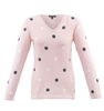 Pink Polka Dot Cotton Sweater
