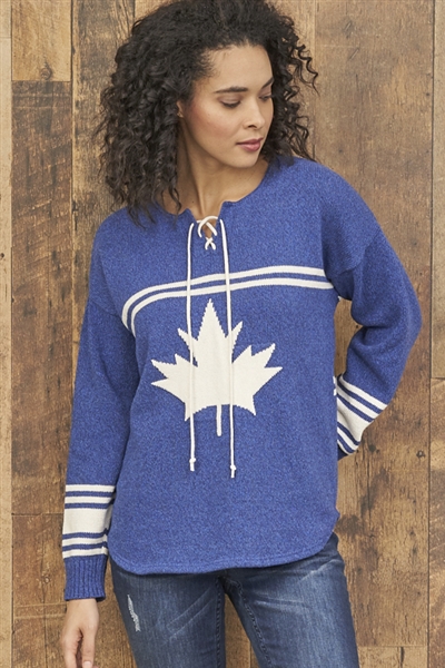 Cotton Canada Hockey Sweater Blue