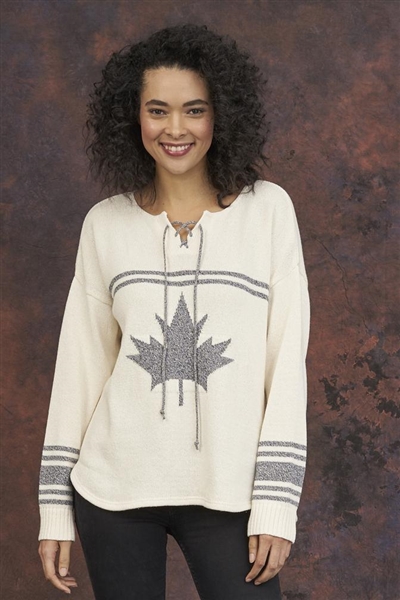 Cotton Canada Hockey Sweater Natural Grey