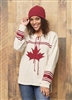 Cotton Country Hockey Sweater Stone Tweed Burgundy